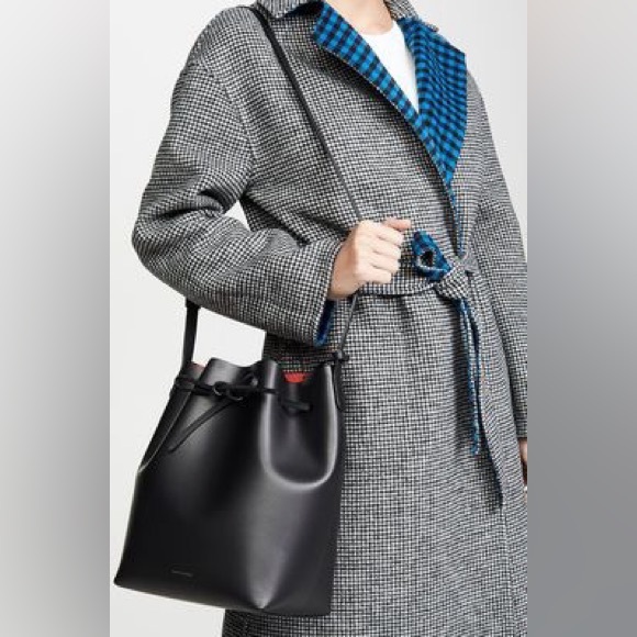 Large Bucket Bag- Mansur Gavriel, Black/Flamma - Picture 4 of 6